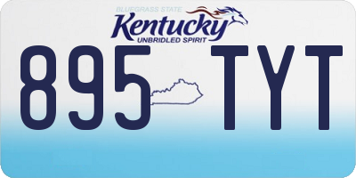 KY license plate 895TYT