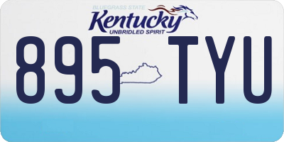 KY license plate 895TYU