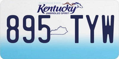 KY license plate 895TYW
