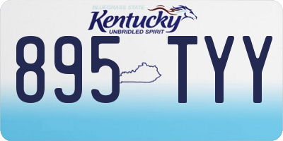 KY license plate 895TYY