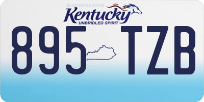 KY license plate 895TZB