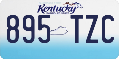 KY license plate 895TZC