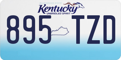 KY license plate 895TZD