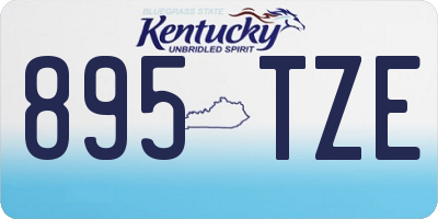 KY license plate 895TZE