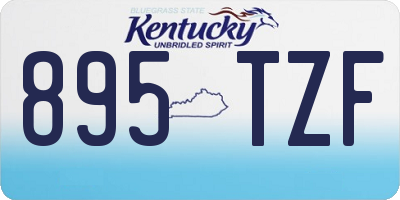 KY license plate 895TZF