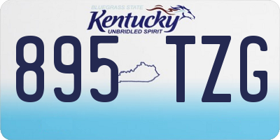 KY license plate 895TZG