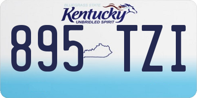 KY license plate 895TZI