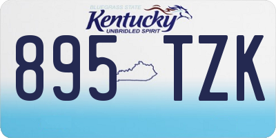 KY license plate 895TZK