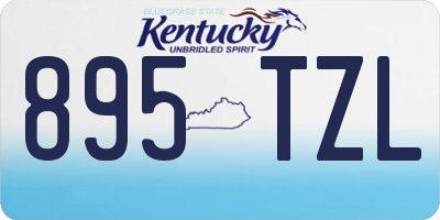 KY license plate 895TZL