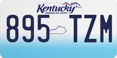 KY license plate 895TZM