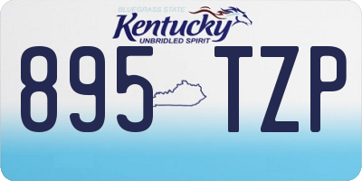 KY license plate 895TZP