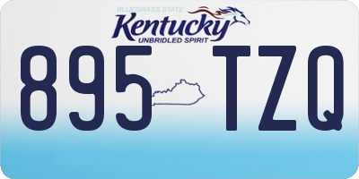 KY license plate 895TZQ