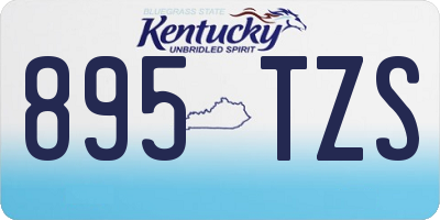 KY license plate 895TZS