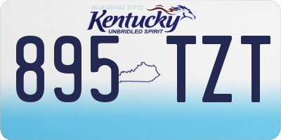 KY license plate 895TZT