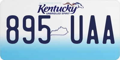 KY license plate 895UAA