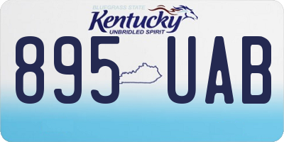 KY license plate 895UAB