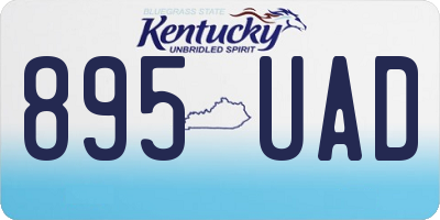KY license plate 895UAD
