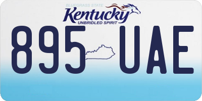 KY license plate 895UAE