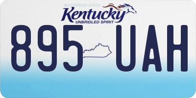 KY license plate 895UAH