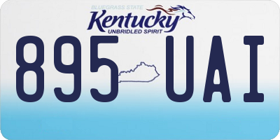 KY license plate 895UAI