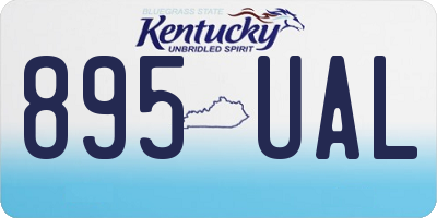 KY license plate 895UAL