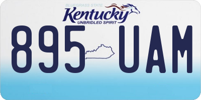 KY license plate 895UAM