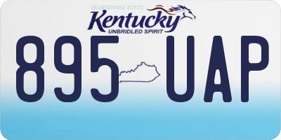KY license plate 895UAP