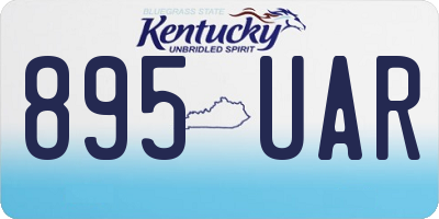 KY license plate 895UAR