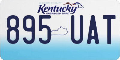 KY license plate 895UAT