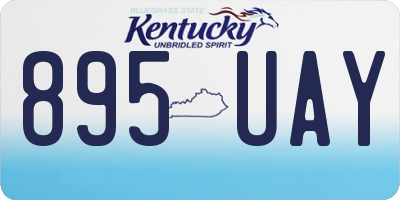 KY license plate 895UAY