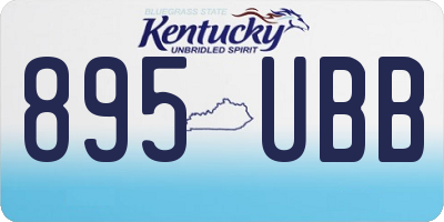 KY license plate 895UBB