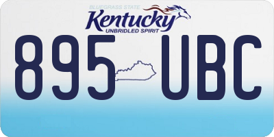 KY license plate 895UBC