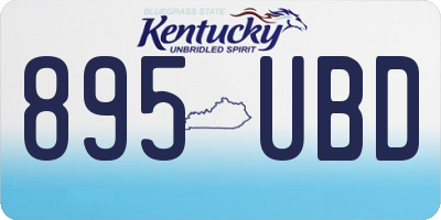 KY license plate 895UBD