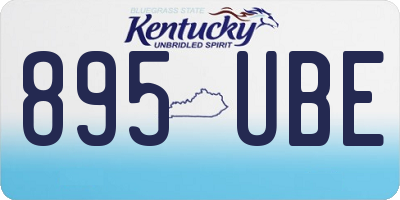 KY license plate 895UBE