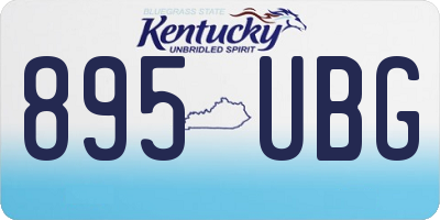 KY license plate 895UBG