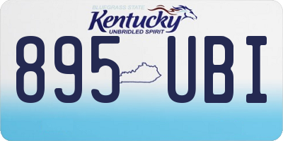KY license plate 895UBI