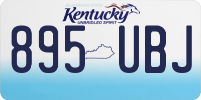 KY license plate 895UBJ