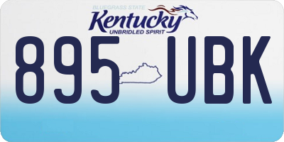 KY license plate 895UBK