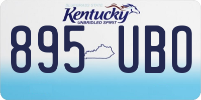 KY license plate 895UBO