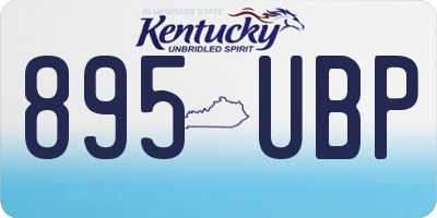 KY license plate 895UBP