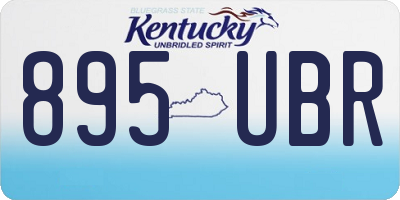 KY license plate 895UBR