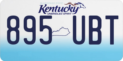 KY license plate 895UBT