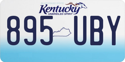 KY license plate 895UBY