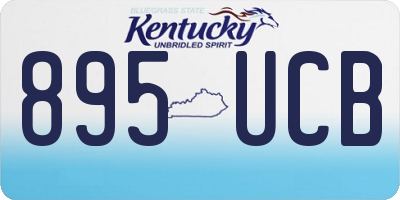 KY license plate 895UCB