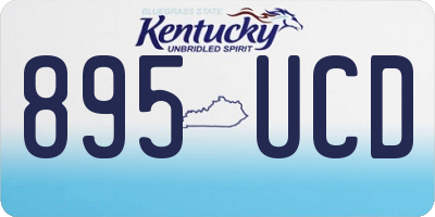 KY license plate 895UCD