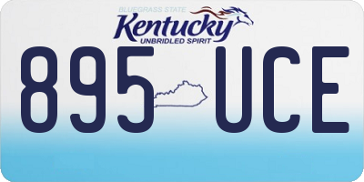 KY license plate 895UCE