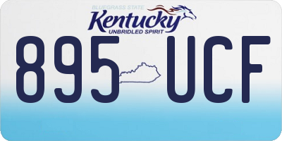 KY license plate 895UCF