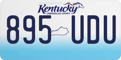 KY license plate 895UDU