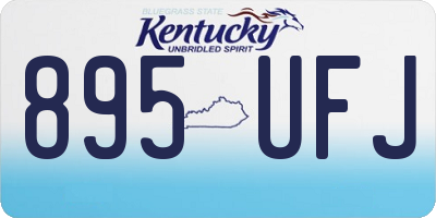 KY license plate 895UFJ