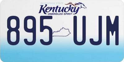 KY license plate 895UJM